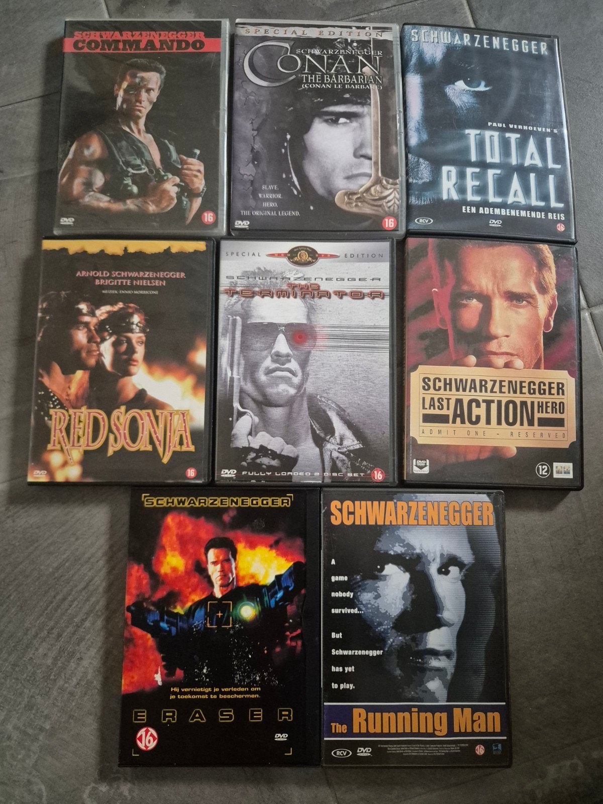 Arnold Schwarzenegger DVD Collectie - 8 Actieklassiekers, Ophalen, Vanaf 16 jaar, Speciale editie, Nederlands