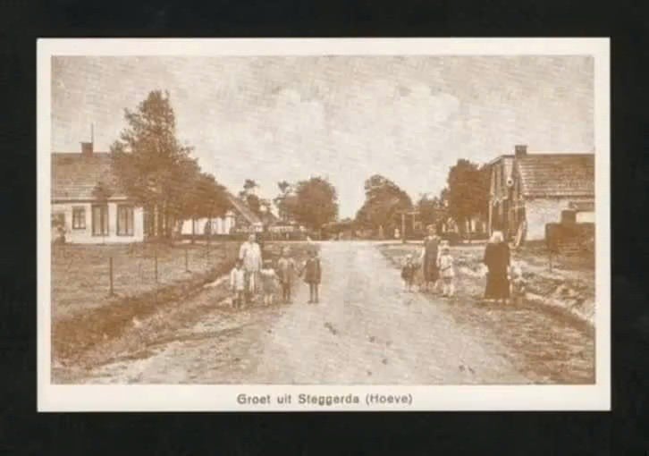 Steggerda Hoeve Friesland Volk Kinderen Straatbeeld., Ophalen of Verzenden, 1980 tot heden, Ongelopen, Friesland