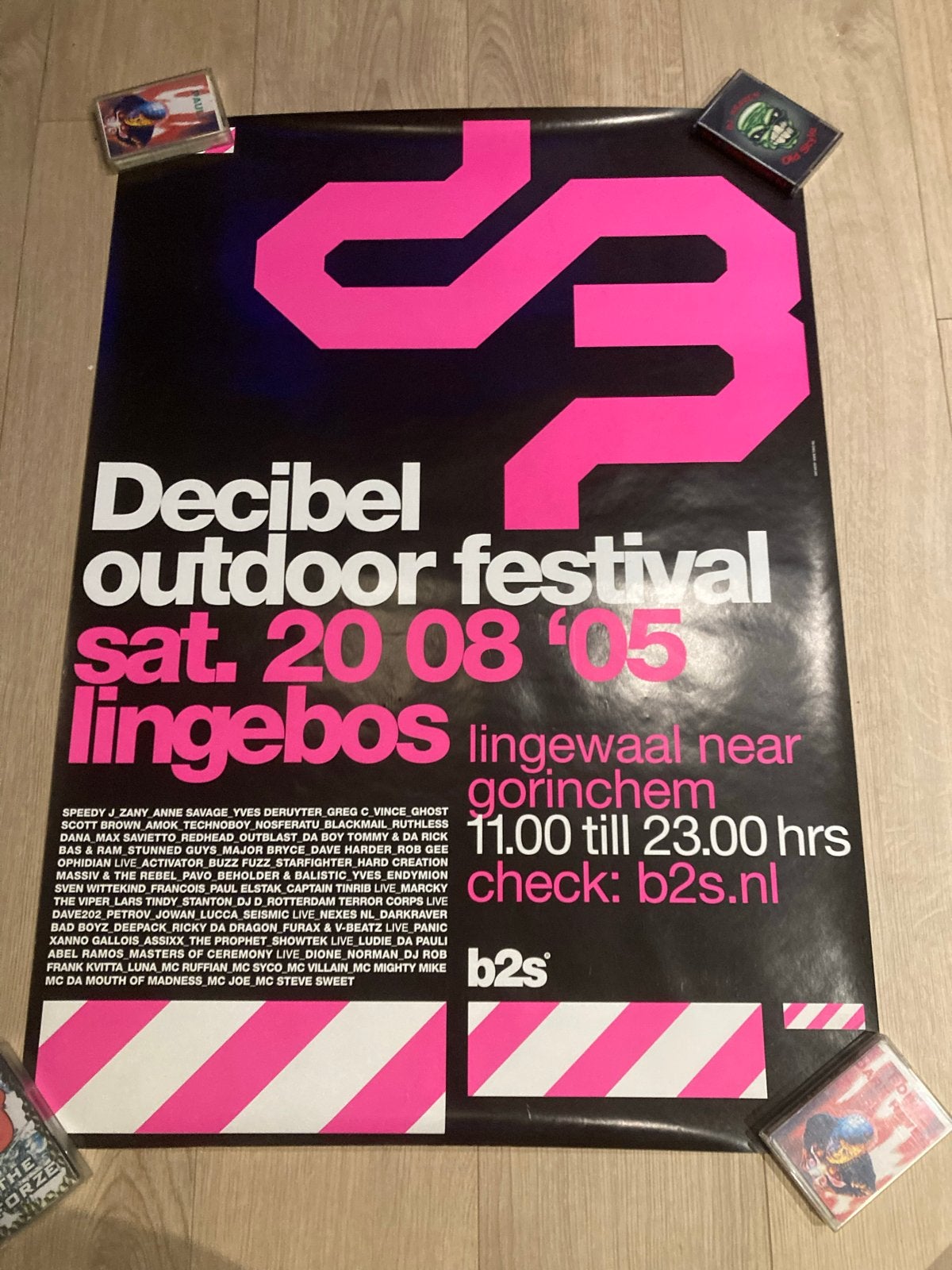 Poster Decibel Outdoor Festival 2005 -! Hardcore Gabber, Ophalen of Verzenden, A1 t/m A3, Muziek, Rechthoekig Staand