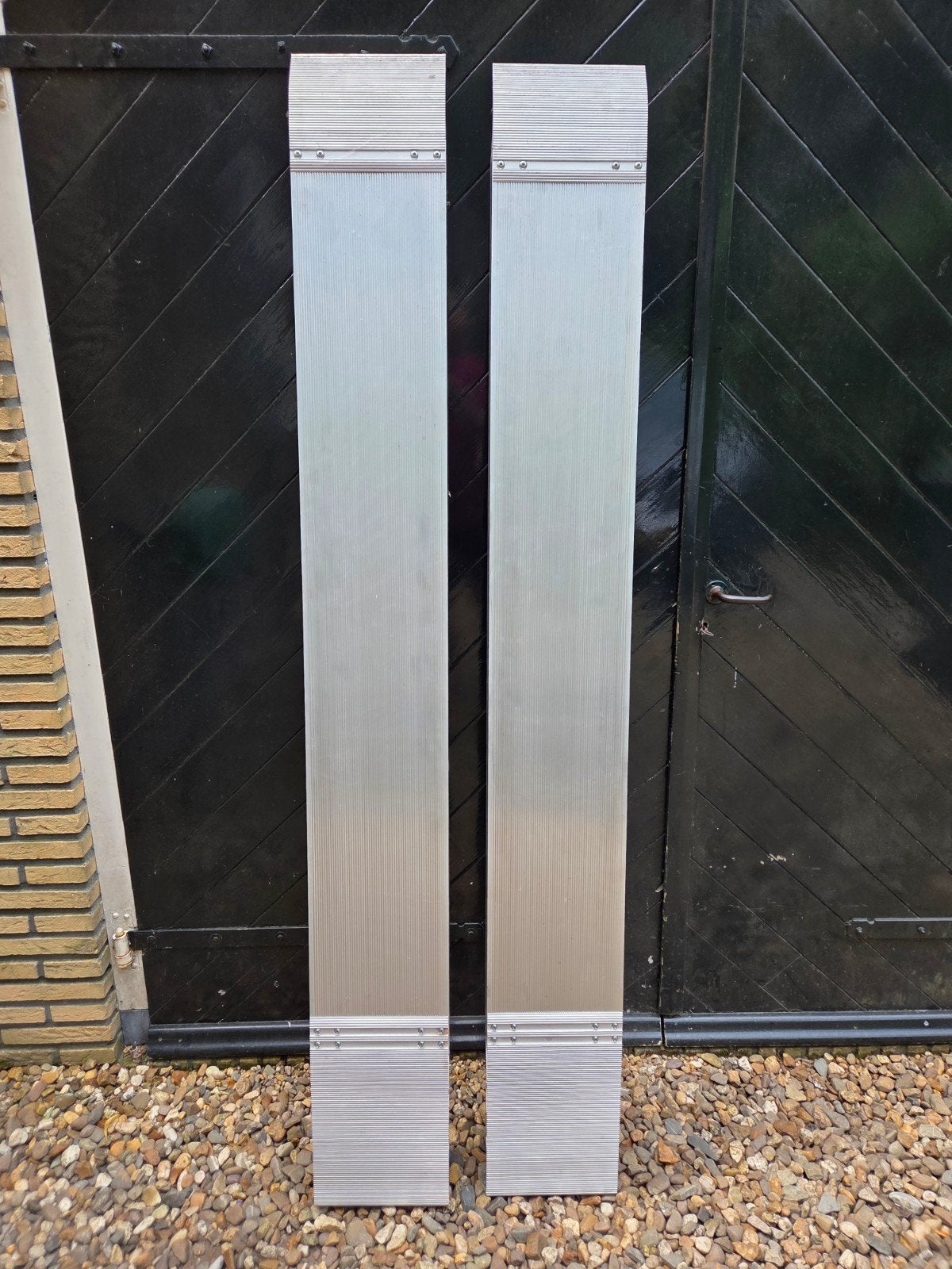 Anssens aluminium rijplaten, 200 cm, 2000 kg draagvermogen, Ophalen of Verzenden, Zo goed als nieuw