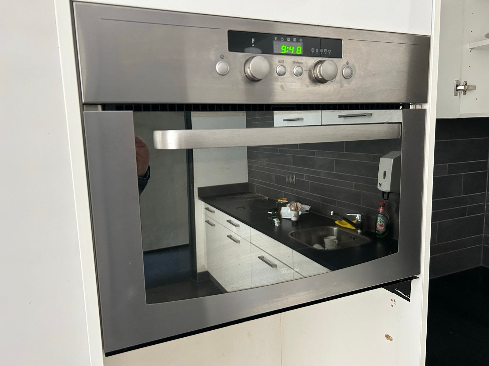 Whirlpool AMW 500/IX Inbouw Combi-oven/Magnetron, Witgoed en Apparatuur, Ovens, Ophalen, 45 tot 50 cm, Whirlpool, Gebruikt