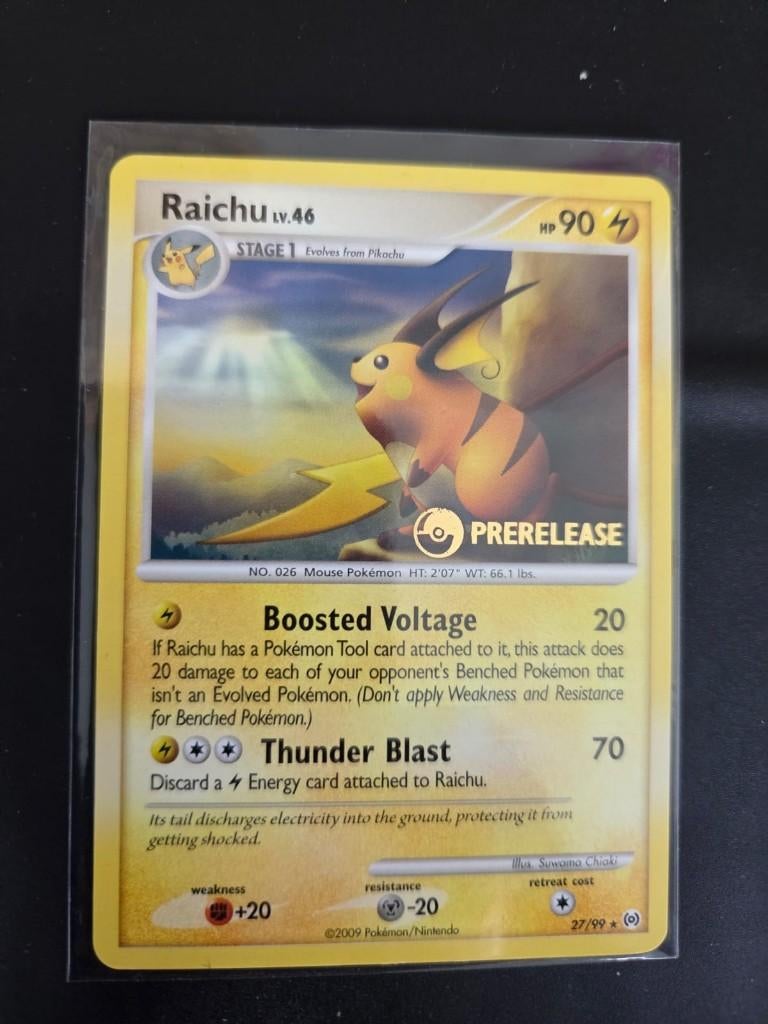 pokemon arceus promo raichu prerelease, Ophalen of Verzenden, Zo goed als nieuw, Losse kaart