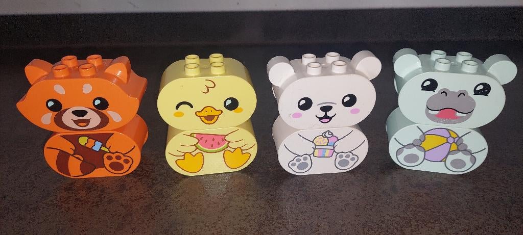 duplo puzzel dieren (4 stuks), Kinderen en Baby's, Speelgoed | Duplo en Lego, Ophalen of Verzenden, Zo goed als nieuw, Compleet