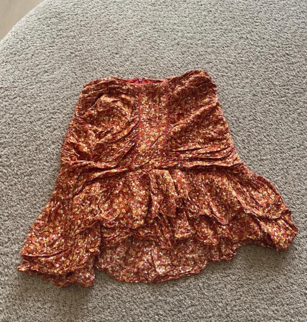 Harper & Yve Rok New /100% viscose /Donna Bronze Flower - XS, Kleding | Dames, Rokken, Nieuw, Oranje, Ophalen of Verzenden, Maat 34 (XS) of kleiner