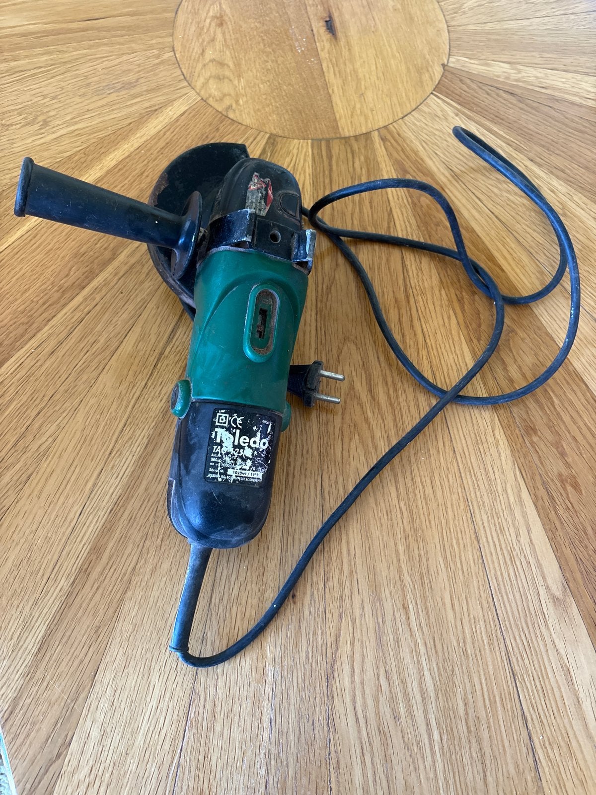 Toledo Haakse Slijpmachine - Gebruikt, Doe-het-zelf en Verbouw, Gereedschap | Slijpmachines, Ophalen of Verzenden, Gebruikt, Minder dan 700 watt