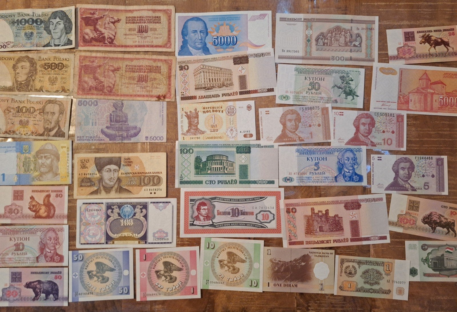 33 biljetten Oostbloklanden, voormalig Joegoslavië, Polen, Ophalen of Verzenden