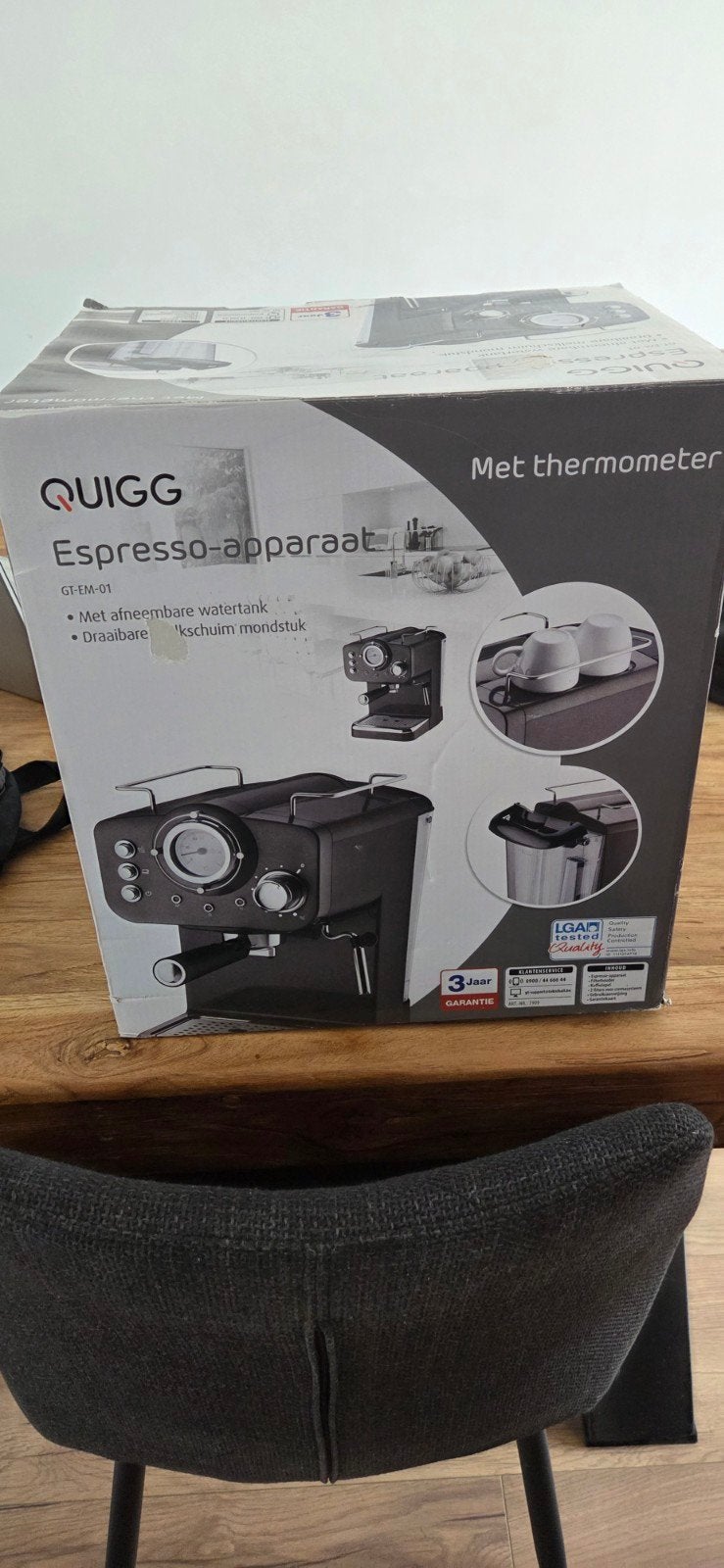 Quigg Espresso-apparaat GT-EM-01 - Zo goed als nieuw, Witgoed en Apparatuur, Koffiezetapparaten, Ophalen