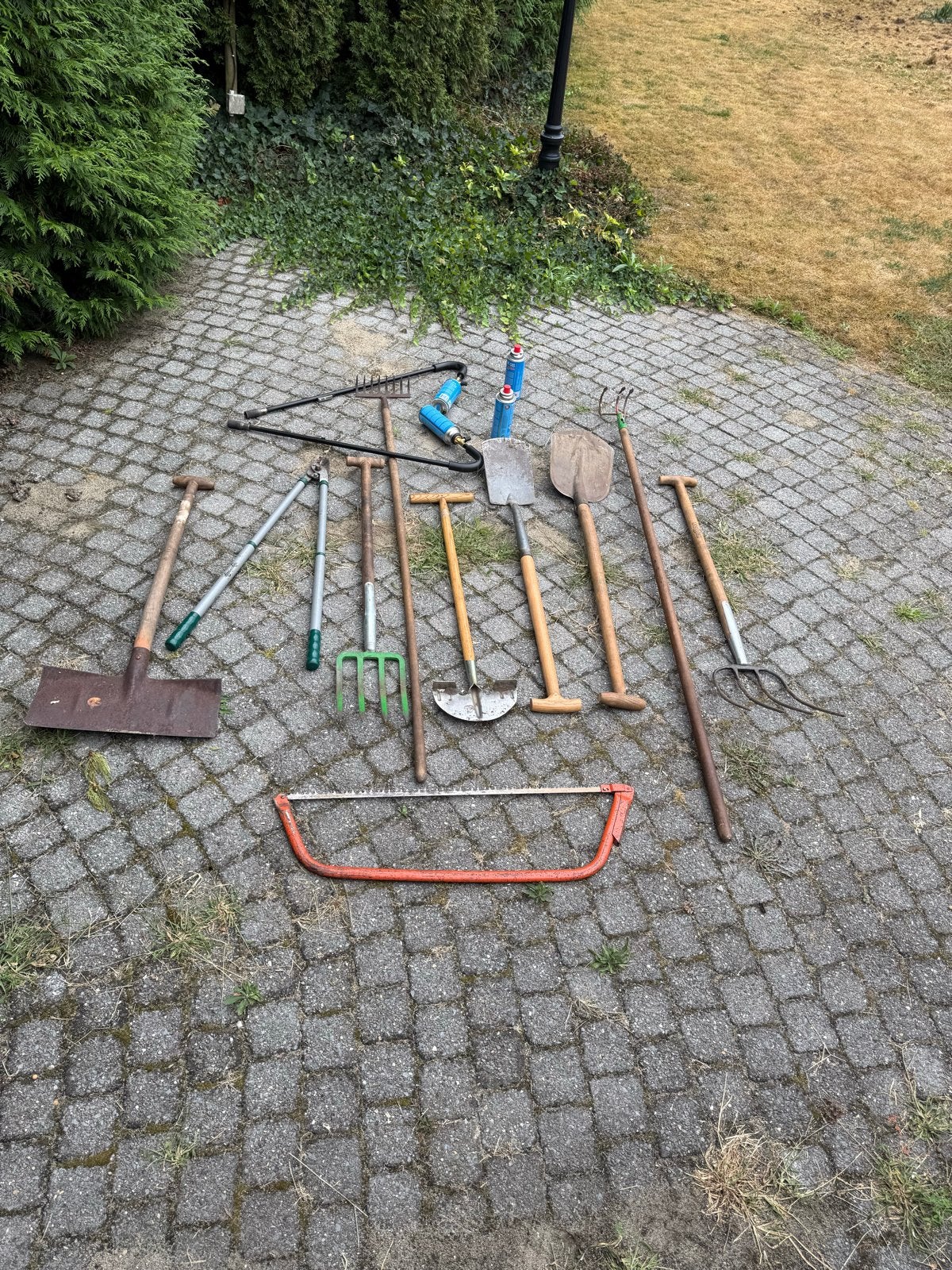 Diverse Tuin Gereedschap Set - Schoppen, Harken, Zagen, Tuin en Terras, Ophalen, Gebruikt, Hark