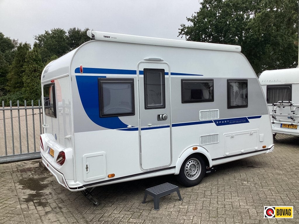 Knaus Sport Silver Selection 400 QD mover,airco,luifel, Caravans en Kamperen, Schokbreker, Bedrijf, Treinzit, Knaus
