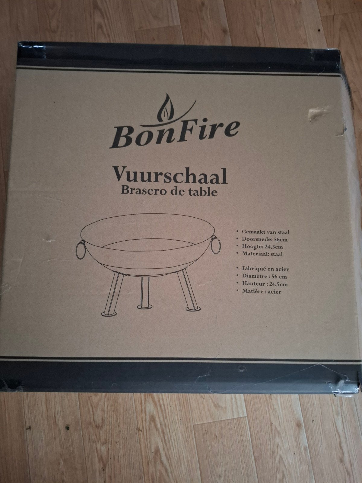 Bonfire Vuurschaal 57,5 cm - Nieuw in doos, Tuin en Terras, Ophalen of Verzenden, Nieuw