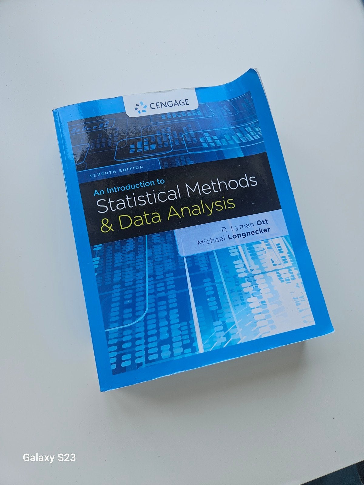 An Introduction to Statistical Methods & Data Analysis, Boeken, Studieboeken en Cursussen, Zo goed als nieuw, Beta, R. Lyman Ott, Michael Longnecker