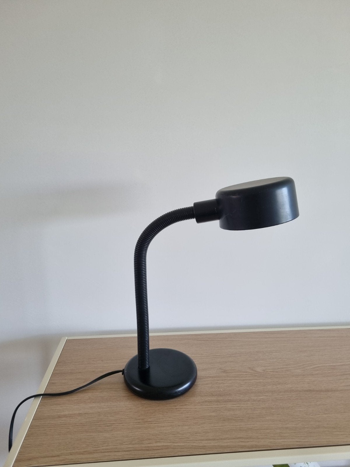 Vintage bureaulamp tafellamp Happy Light 35 cm hoog Zwart, Huis en Inrichting, Lampen | Tafellampen, Ophalen of Verzenden, Minder dan 50 cm