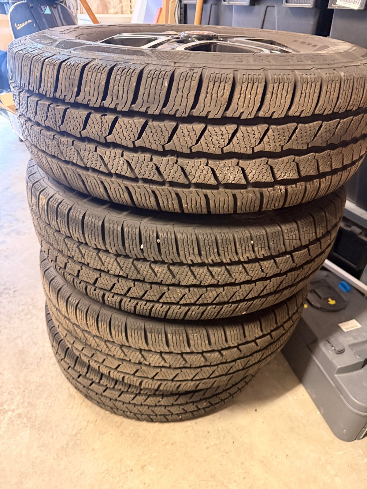 Fiat Ducato Maxi velgen met Continental winterbanden, Ophalen, 16 inch, Banden en Velgen, Winterbanden