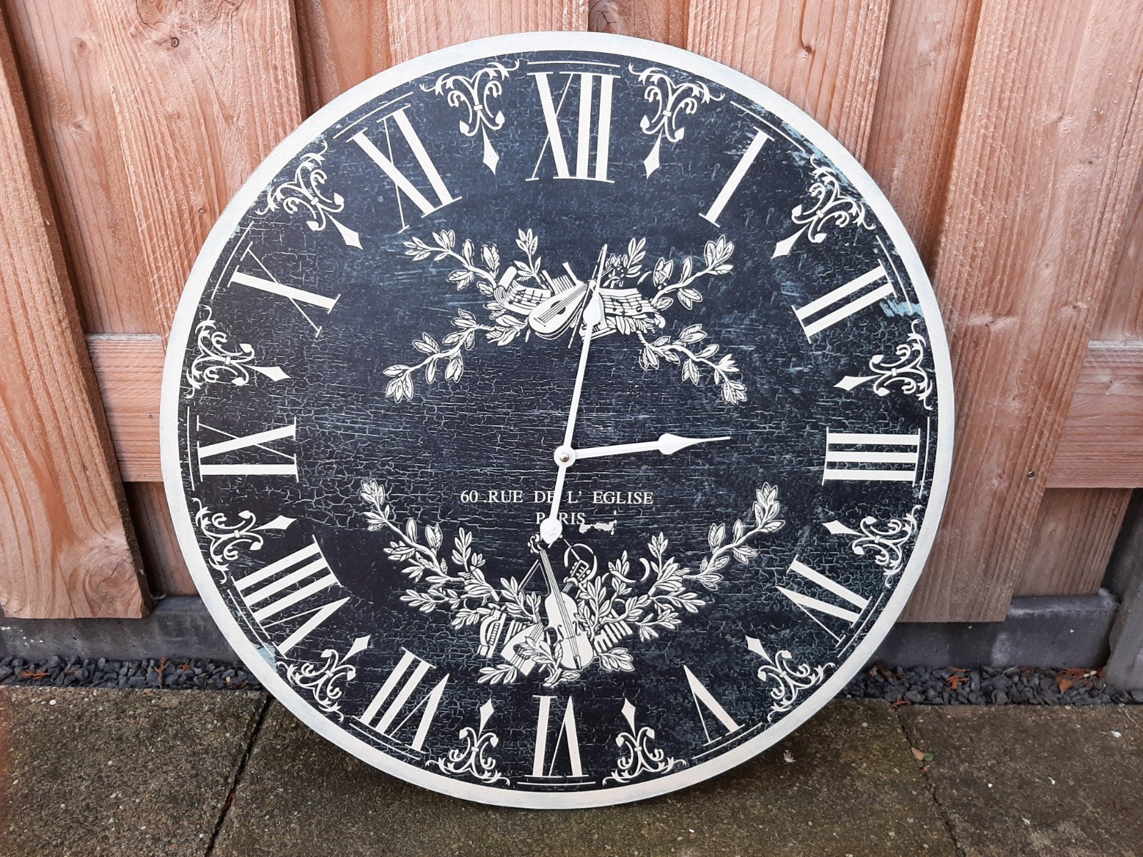 Mooie ronde Vintage Wandklok Maat 60 bij 60 cm, Ophalen, Wandklok