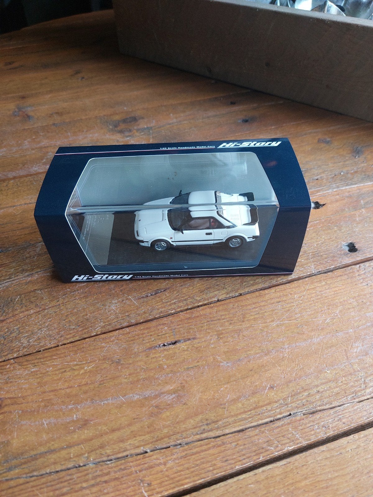 MODELAUTO 1-43 HI-STORY TOYOTA MR2 AW11 WIT, Hobby en Vrije tijd, Ophalen of Verzenden, Zo goed als nieuw, Auto, Overige merken