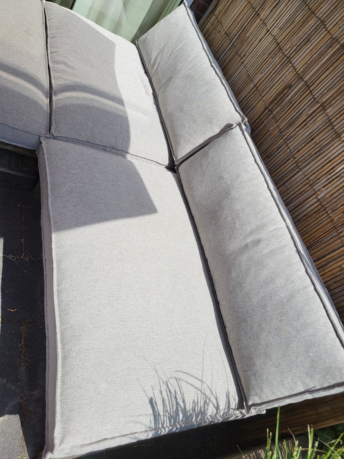 Twee sets palletkussen lichtgrijs, Overige materialen, Zo goed als nieuw, Loungeset, Bank