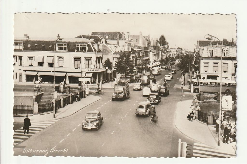 UTRECHT BILTSTRAAT AUTO VRACHTVERKEER NBM CROSSLEY, STADSBUS, Ophalen of Verzenden, 1960 tot 1980, Gelopen, Utrecht