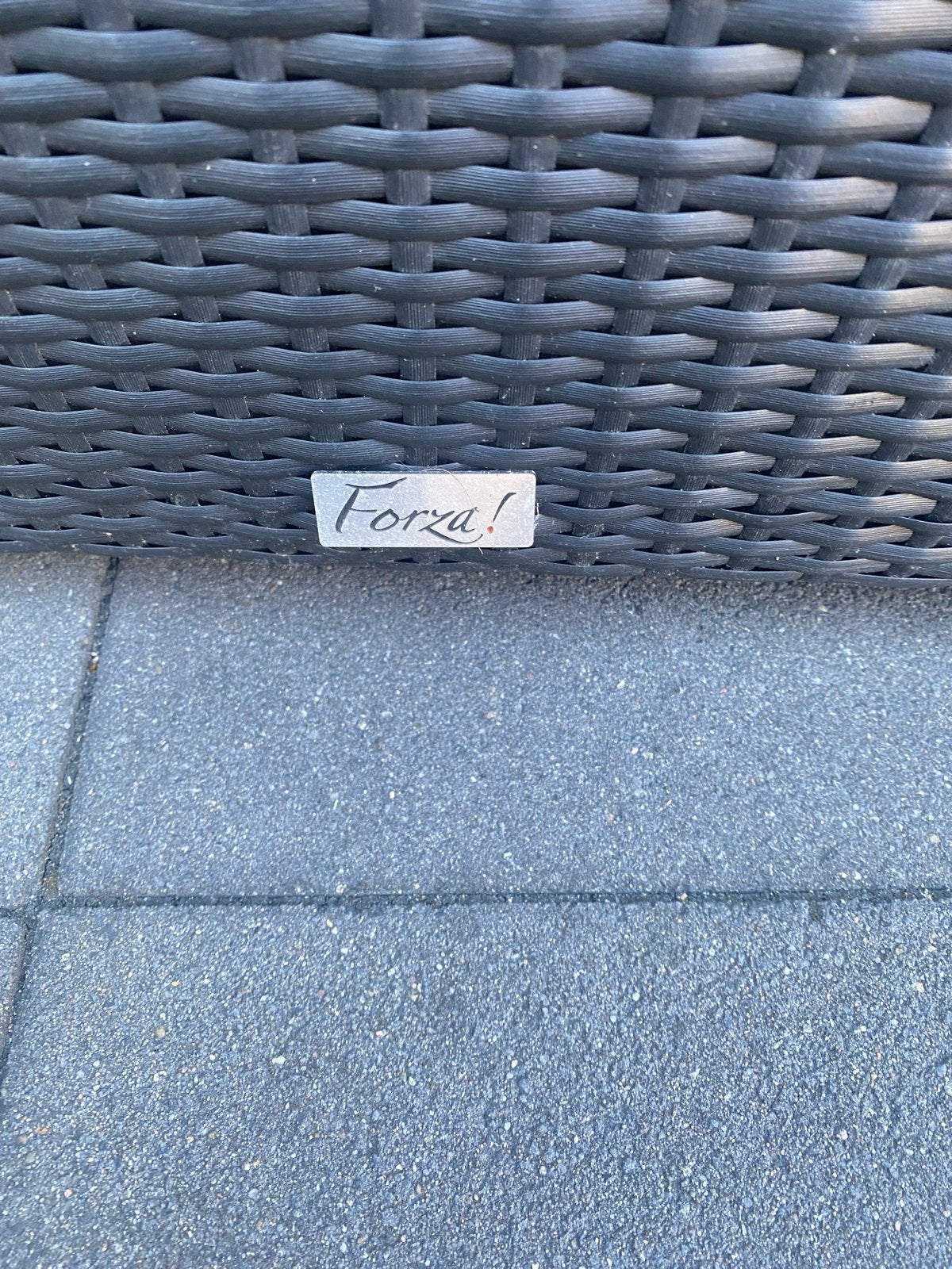 Forza Wicker Salontafel met Glazen Blad, Tuin en Terras, Ophalen, Gebruikt, Rechthoekig, Wicker