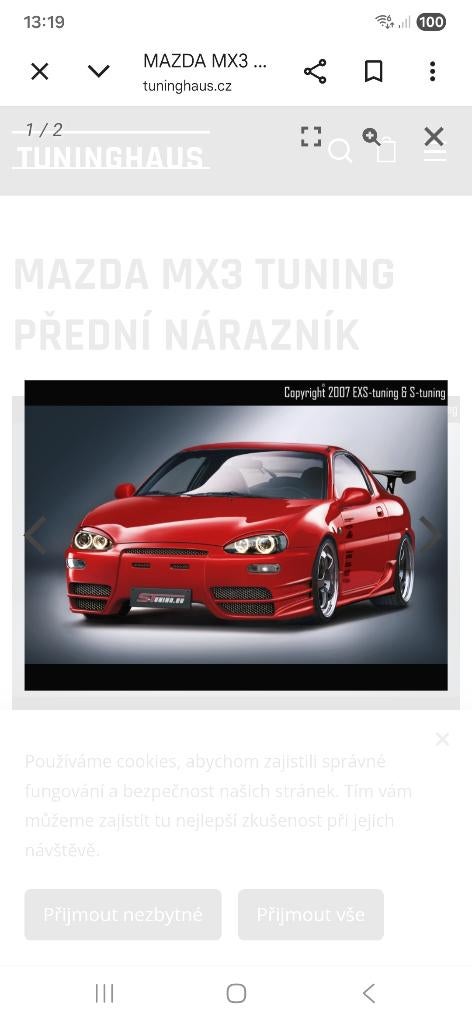 Mazda mx 3 voorbumper/sideskirts, Ophalen, Zo goed als nieuw