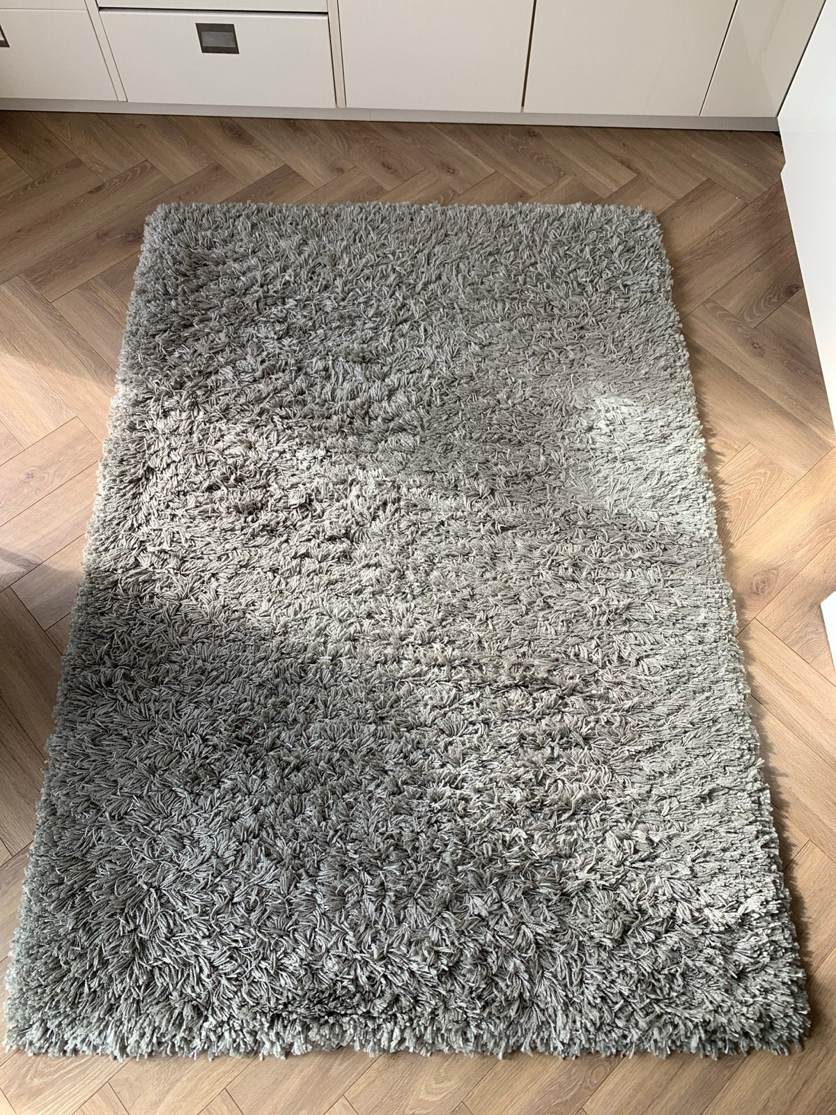 IKEA GÅSER hoogpolig vloerkleed - Grijs (133x195 cm), Ophalen, Gebruikt, 100 tot 150 cm, 150 tot 200 cm