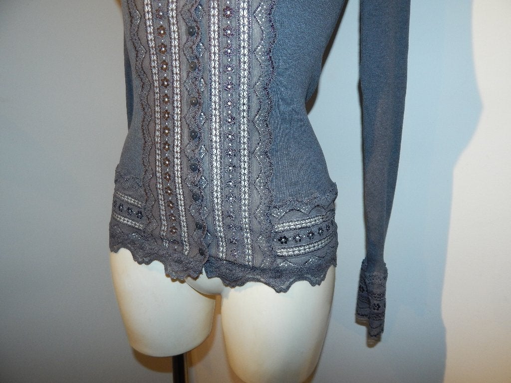 Rosemunde nieuw vestje open gewerkte kant zijde katoen M, Kleding | Dames, Maat 38/40 (M), Verzenden, Nieuw, Rosemunde