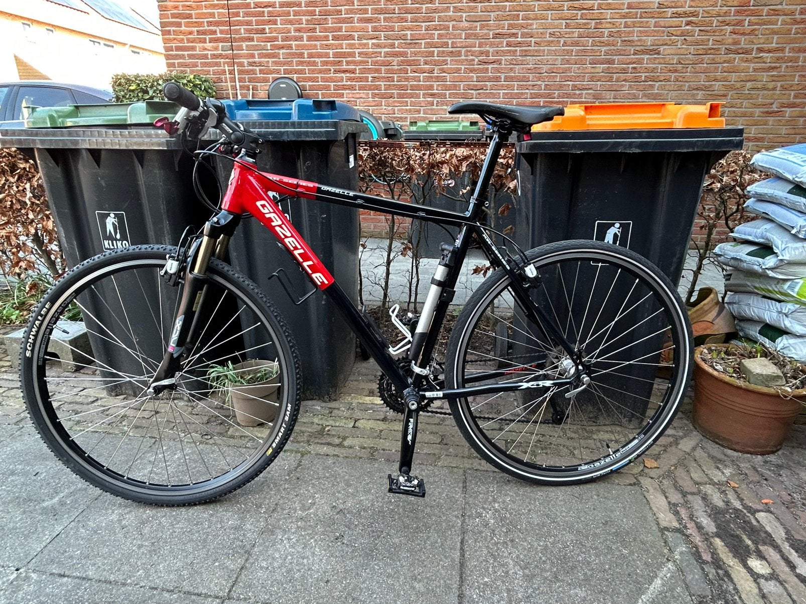 Hybride fiets, Fietsen en Brommers, Fietsen | Mountainbikes en ATB, Zo goed als nieuw, Gazelle, 53 tot 57 cm, Ophalen