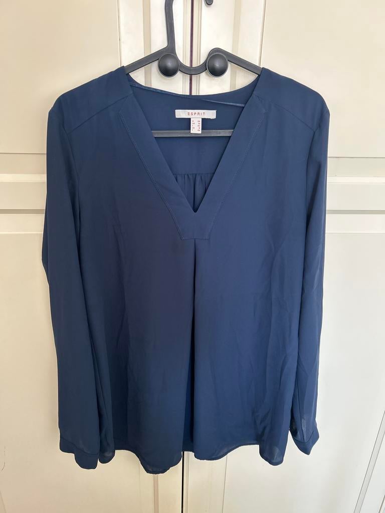 Esprit elegante blouse 38 z.g.a.n., Ophalen of Verzenden, Zo goed als nieuw, Maat 38/40 (M), Blauw