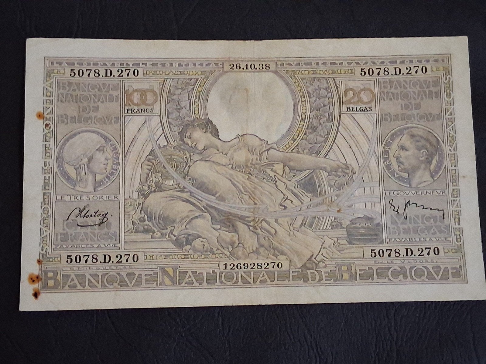 Prachtige 100 Frank uit 1938., Ophalen of Verzenden