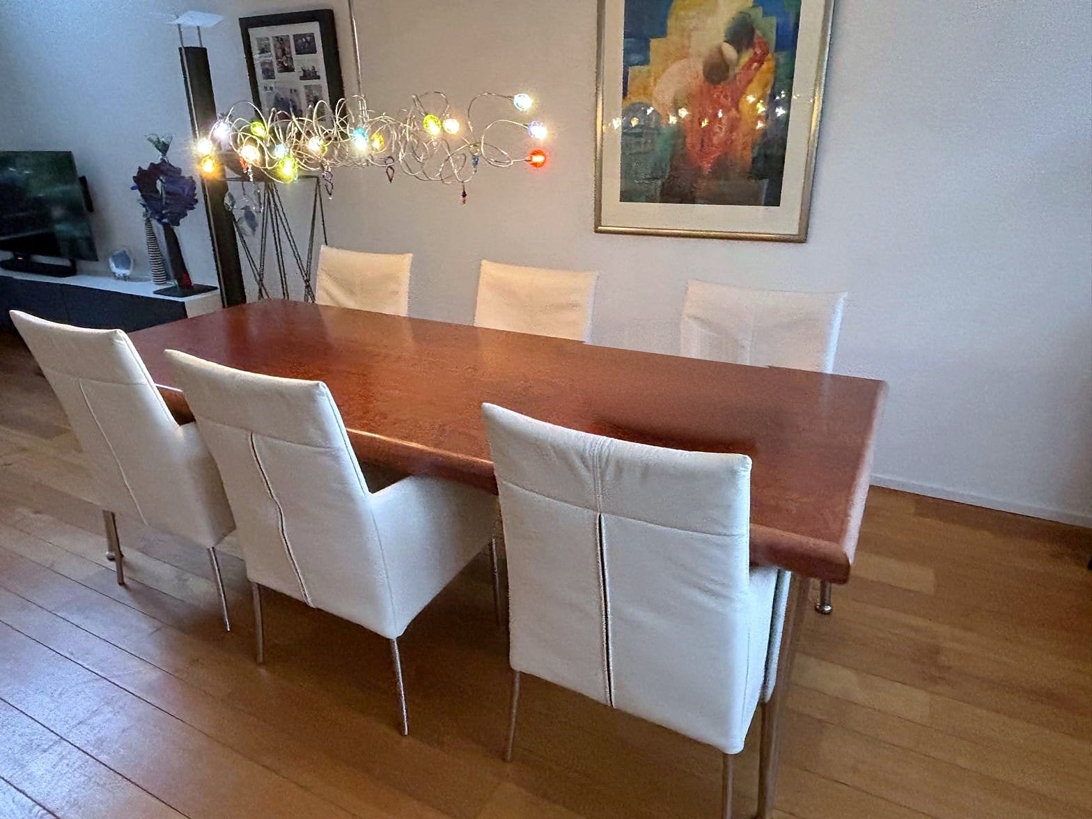 Royale eettafel van rozenhout | 240 cm | Zeer goede staat, Huis en Inrichting, Ophalen, 100 tot 150 cm, 200 cm of meer, Zo goed als nieuw