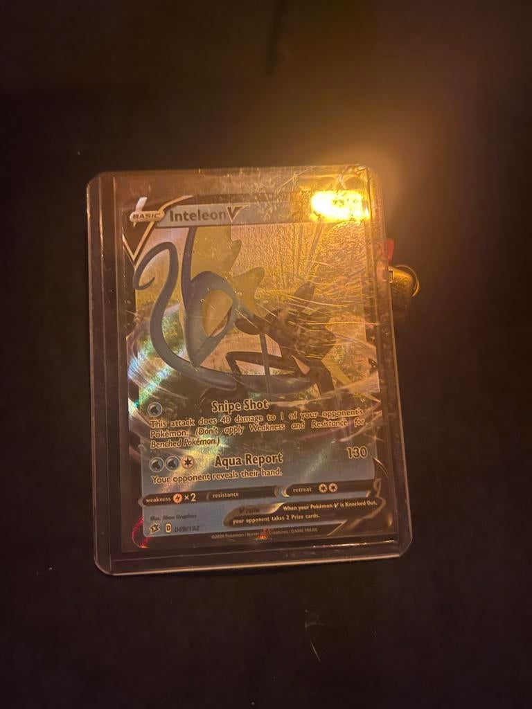 Inteleon V Pokémon kaart, Ophalen of Verzenden, Zo goed als nieuw, Losse kaart, Foil