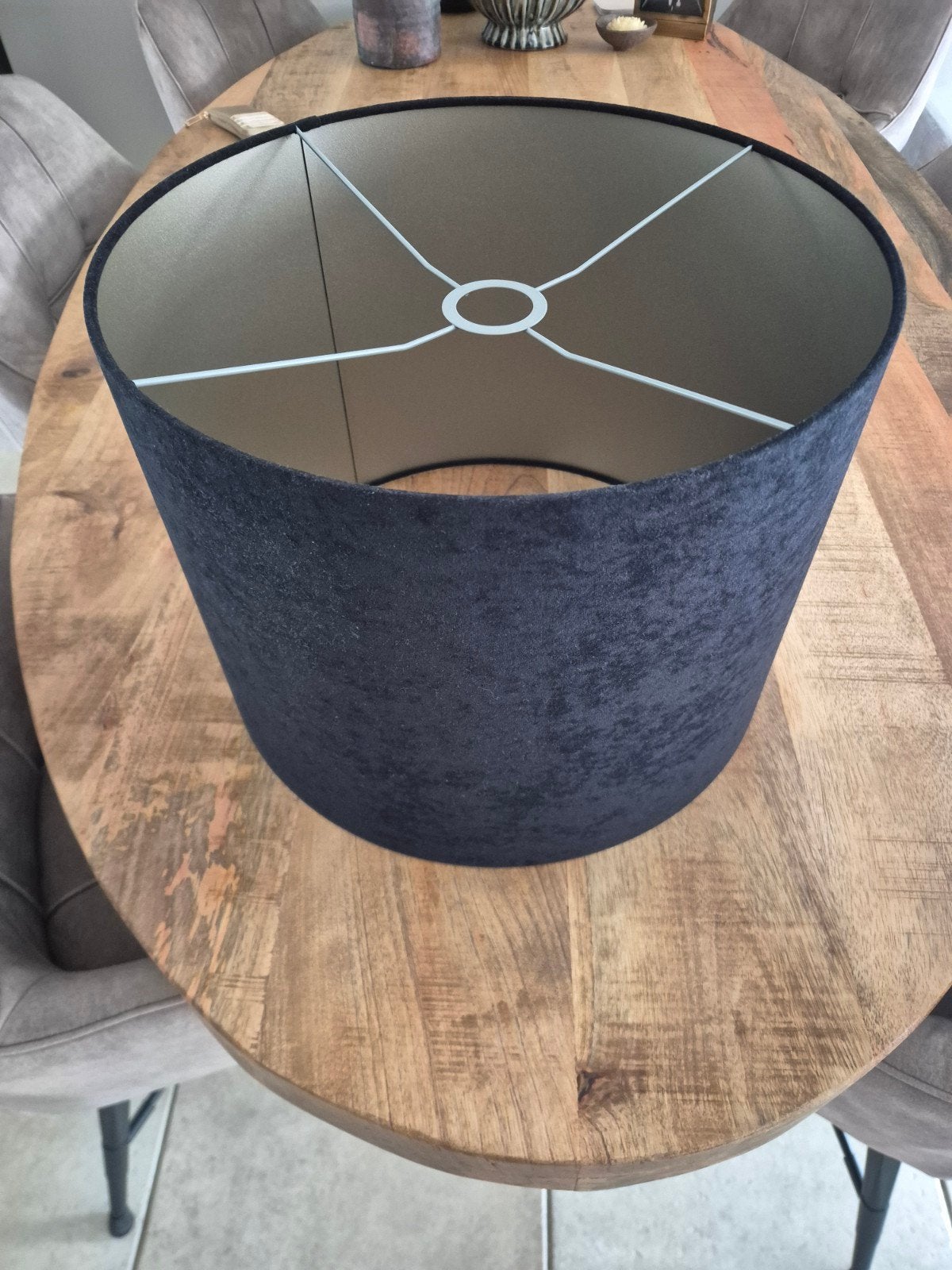 Zwarte lampenkap, rond, zo goed als nieuw, Ophalen, Zwart, Rond, 30 cm