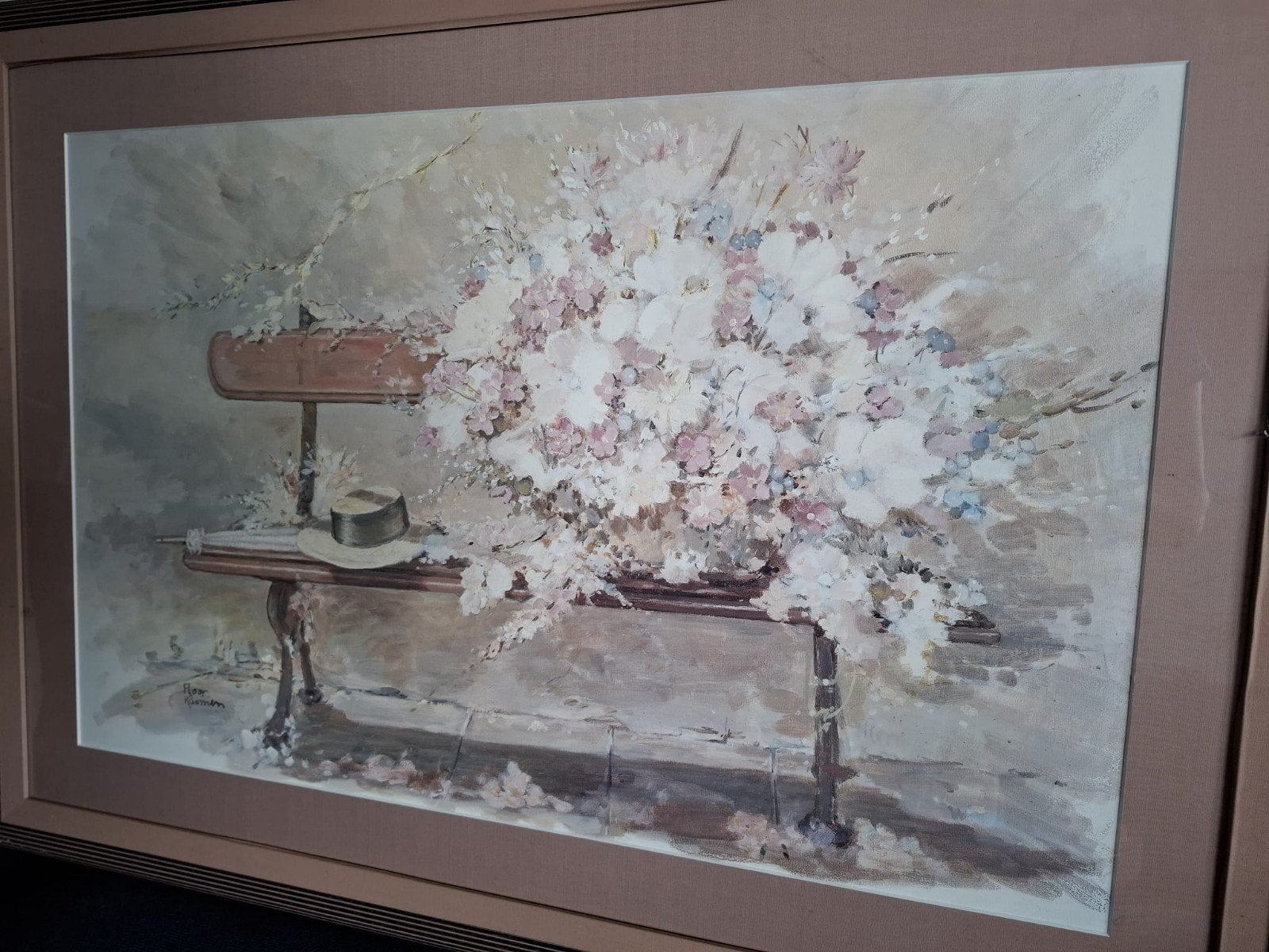 Floor Koomen schilderij ingelijst, Ophalen of Verzenden