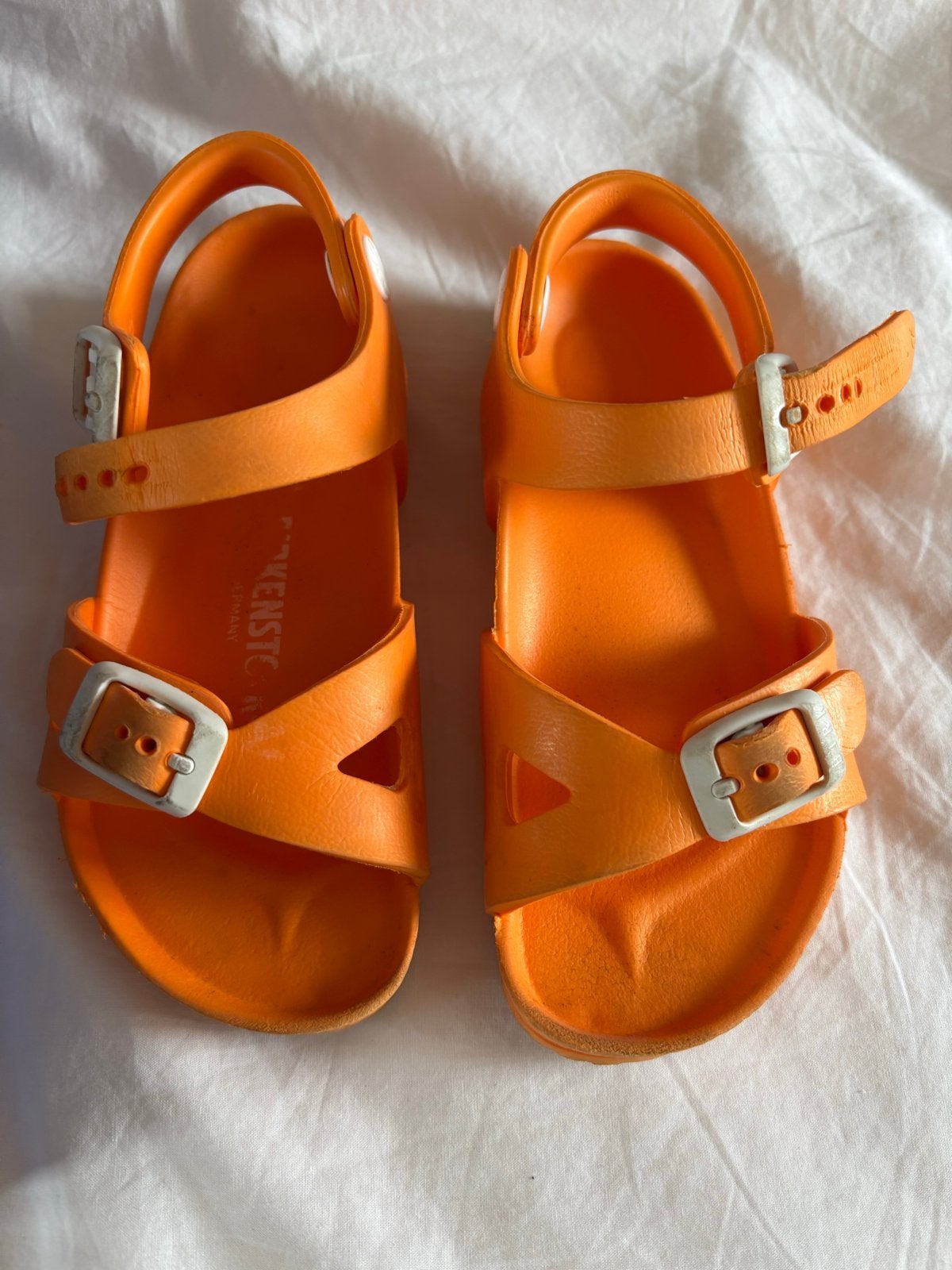 Birkenstock Kids Sandalen Oranje Maat 27, Jongen of Meisje, Schoenen, Ophalen of Verzenden, Zo goed als nieuw