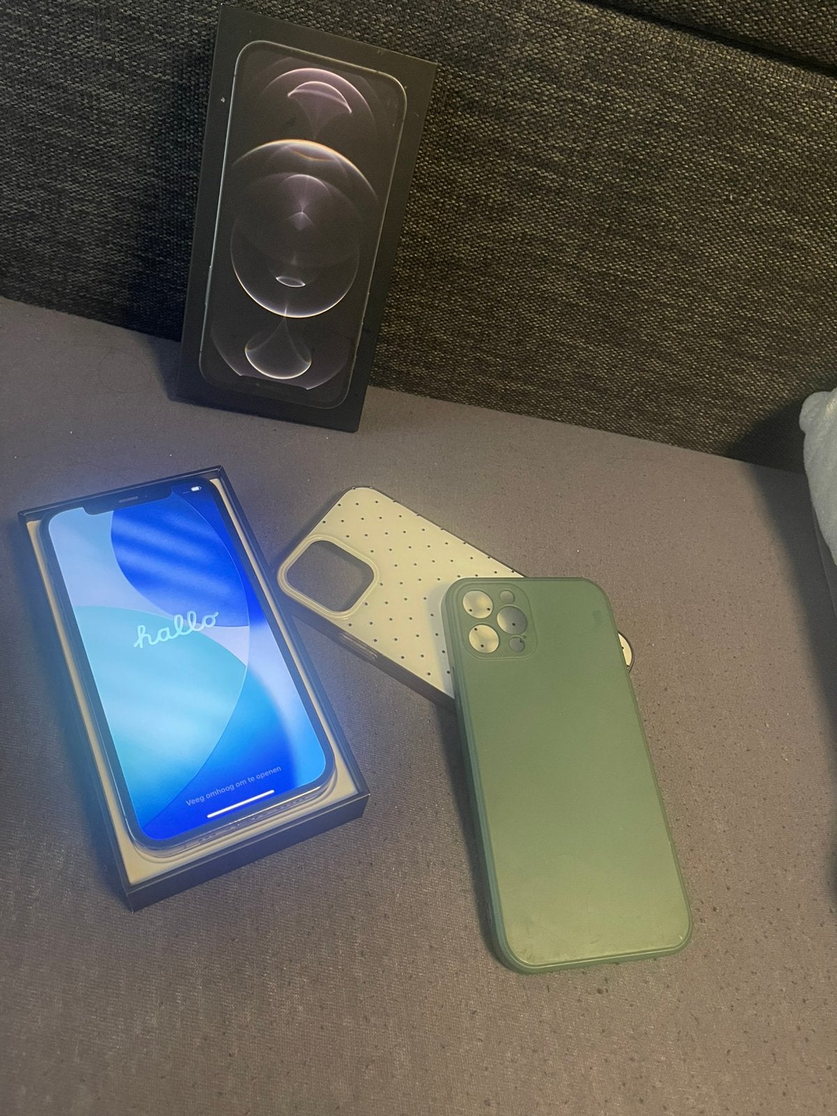 Iphone 12 Pro 128GB zgan in de doos, Telecommunicatie, Mobiele telefoons | Apple iPhone, 128 GB, Zo goed als nieuw, 85 %, IPhone 12 Pro