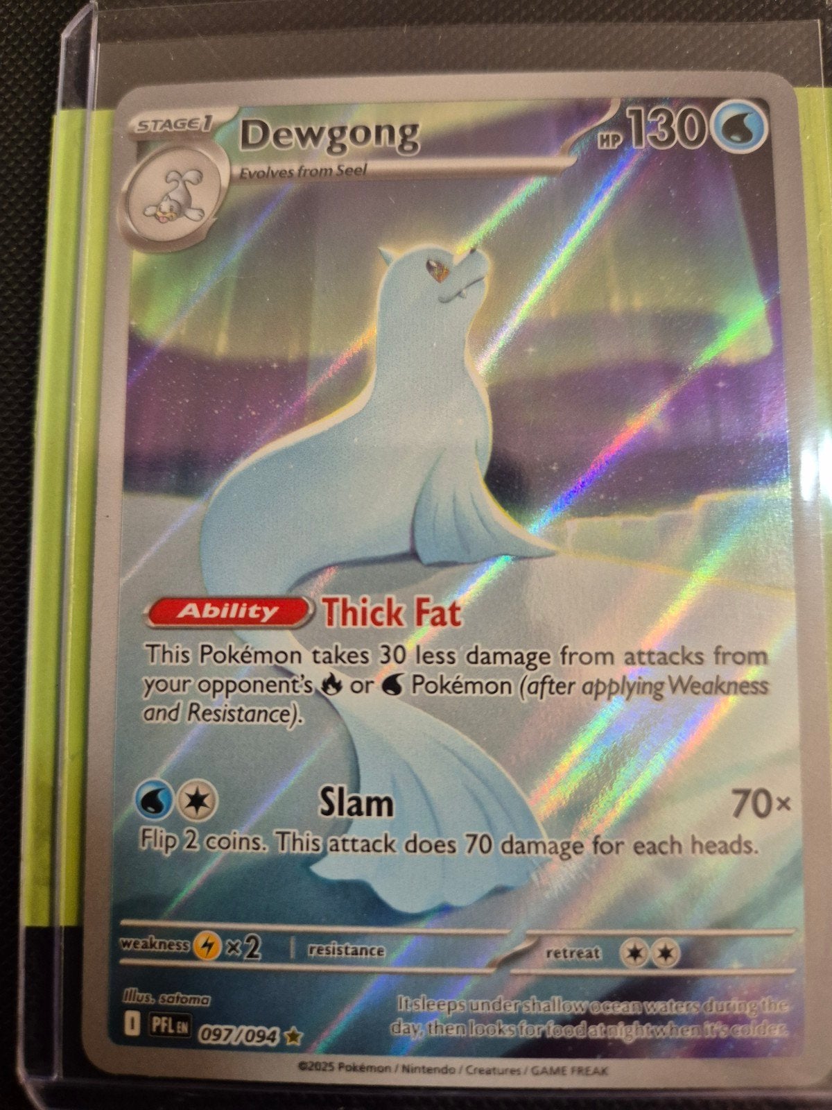 Dewgong 097/094 PFL EN Pokémon Kaart Foil, Ophalen of Verzenden