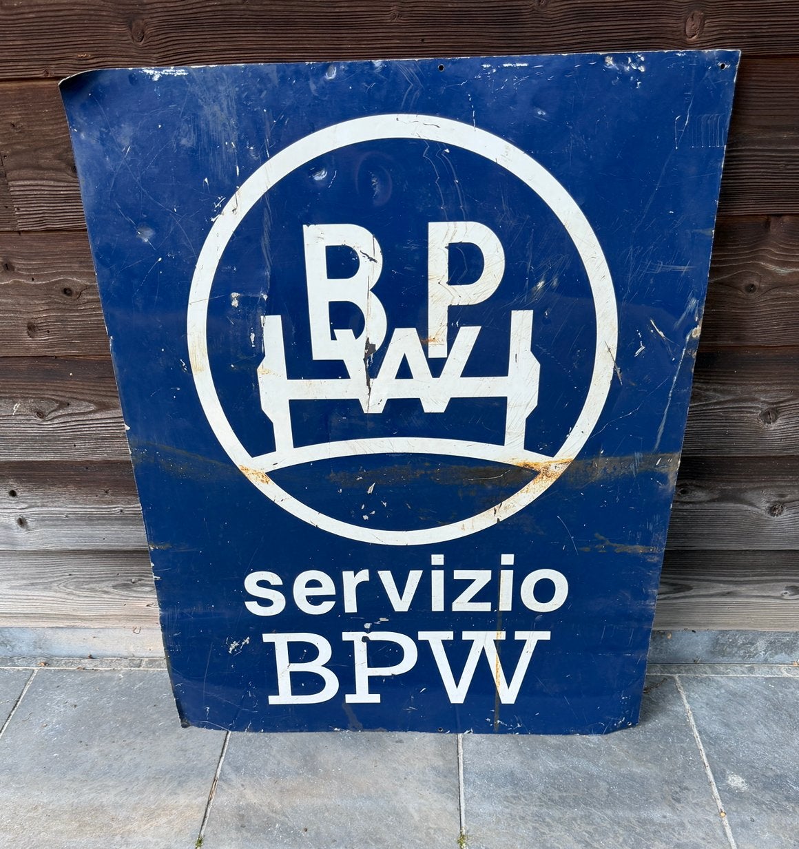 Blikken Bord BPW, Verzamelen, Ophalen, Zo goed als nieuw, Reclamebord