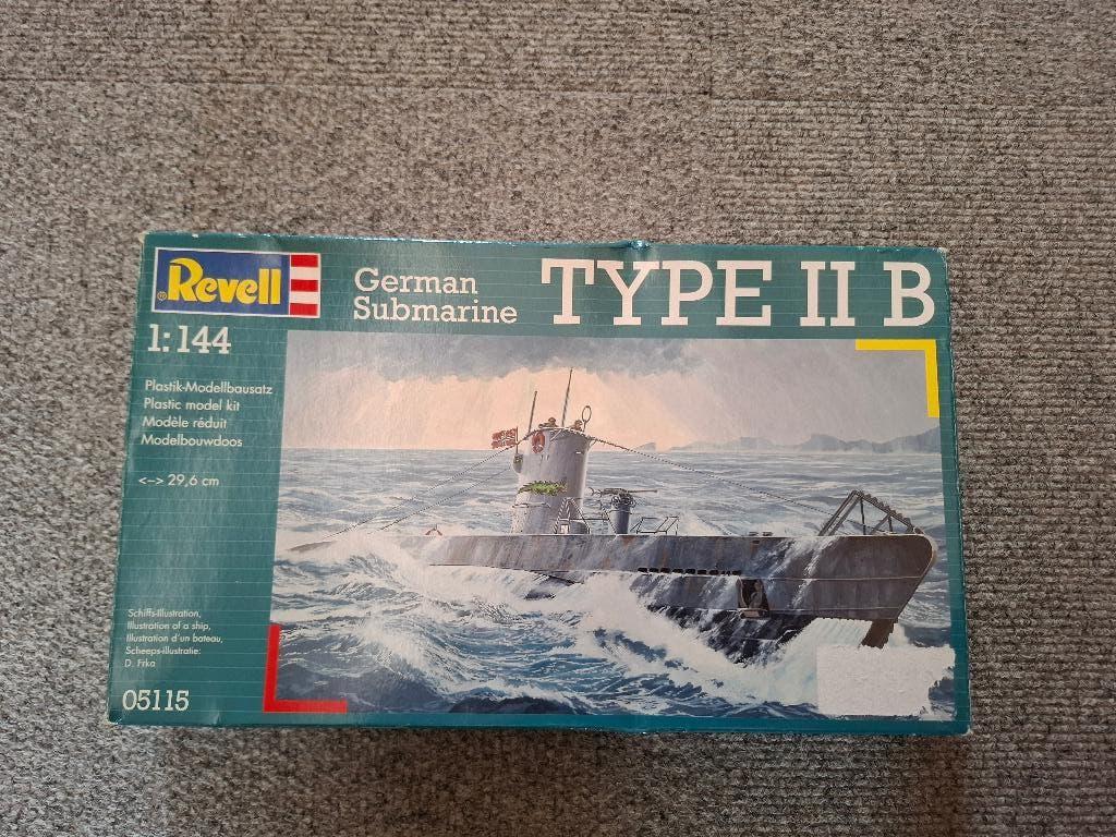 1/144 Revell onderzeeër Type II B U-boot, Ophalen of Verzenden, Zo goed als nieuw, 1:50 tot 1:200, Revell