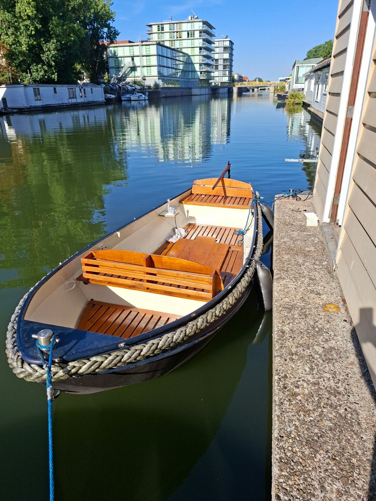 Elektrische sloep met 10 pk inboard motor.  en lifpo4 accu, Watersport en Boten, Gebruikt, 4 m, Staal, Binnenboordmotor