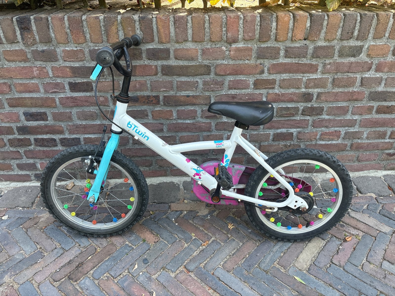 B'Twin 16 inch kinderfiets, Ophalen, Gebruikt, Terugtraprem, 16 tot 20 inch