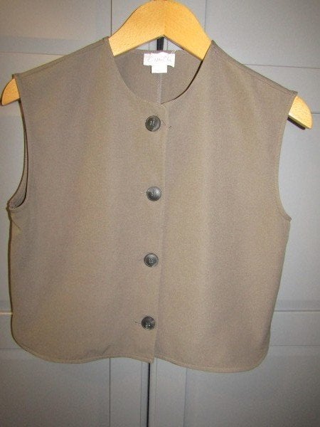G891 Cotton Club mt S gilet taupe lichtbruin, Kleding | Dames, Bruin, Verzenden, Nieuw, Maat 36 (S)