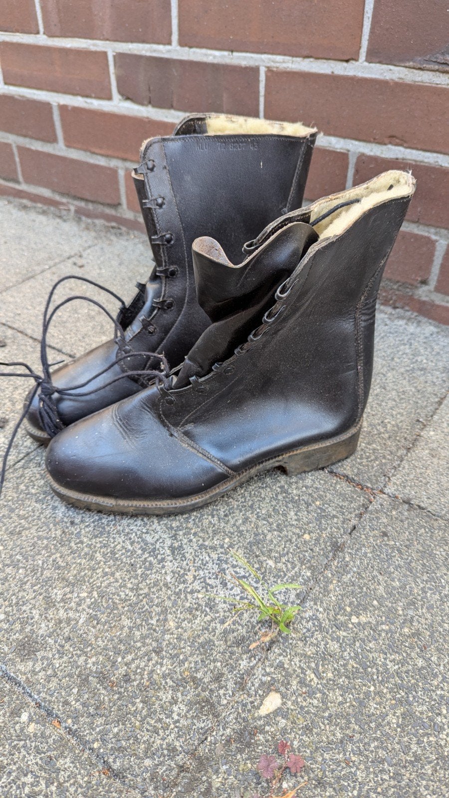 Zwarte vintage Dienstkisten / leren laarzen met veters, Kleding | Heren, Zwart, Boots, Nieuw, Ophalen of Verzenden