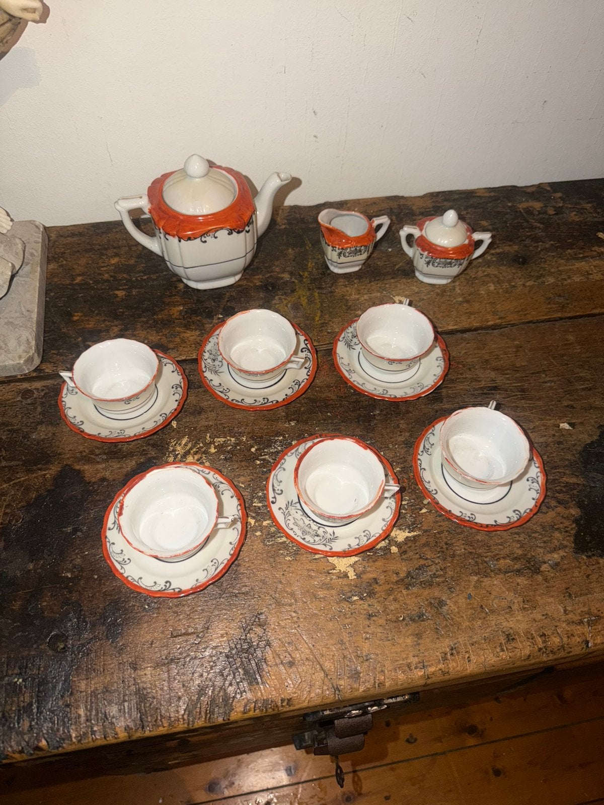 Foto 2 van Compleet art deco kinderen theeservies