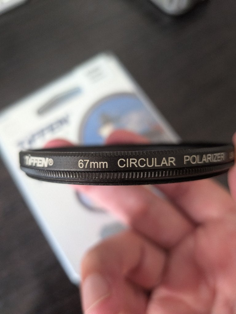 Tiffen 67mm Circulair Polarisatiefilter (CPL), Polarisatiefilter, 60 tot 70 mm, Ophalen of Verzenden, Zo goed als nieuw