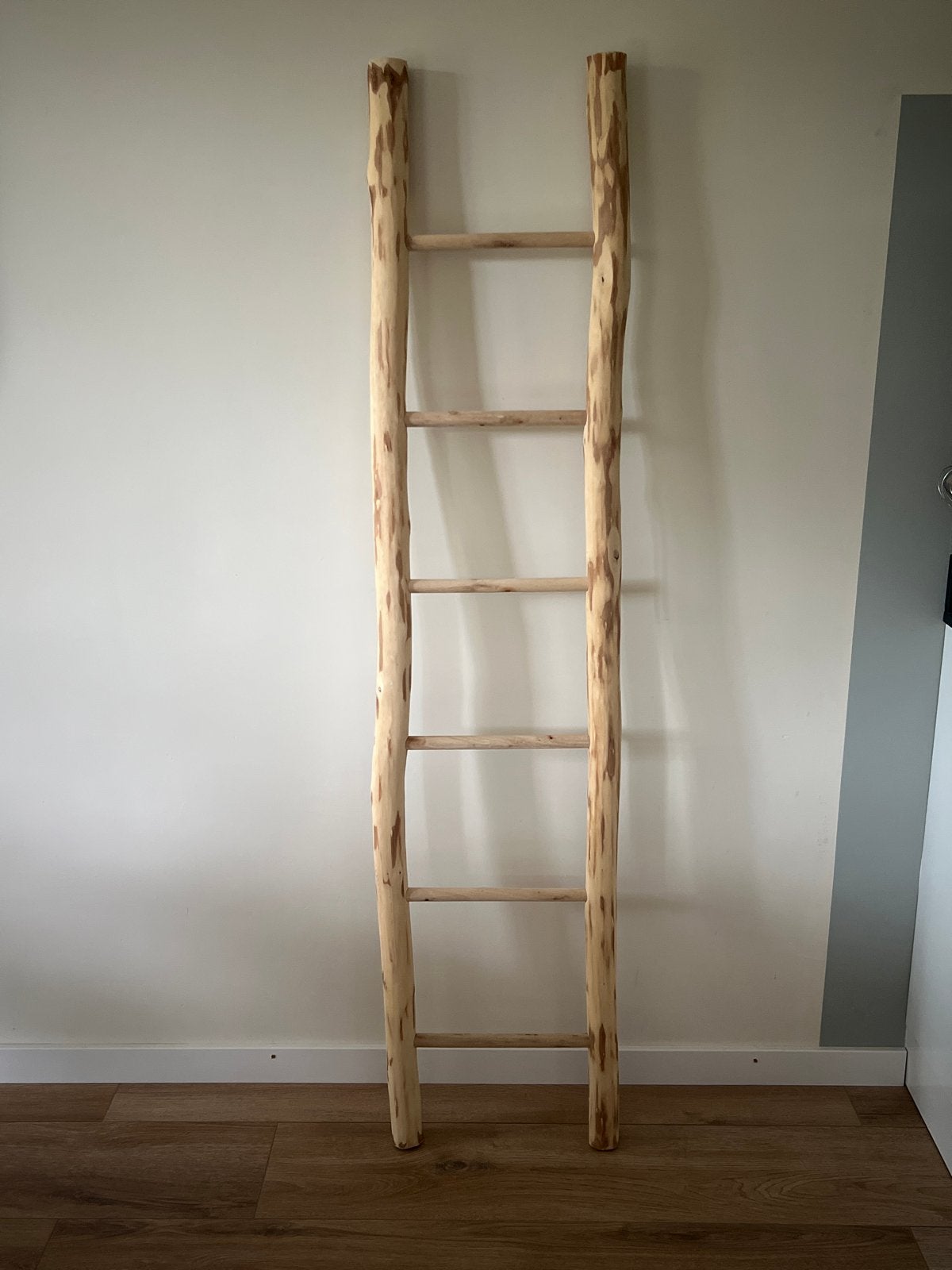 Decoratieve houten ladder - Nieuwstaat, Ophalen of Verzenden, Nieuw, Ladder, Minder dan 2 meter