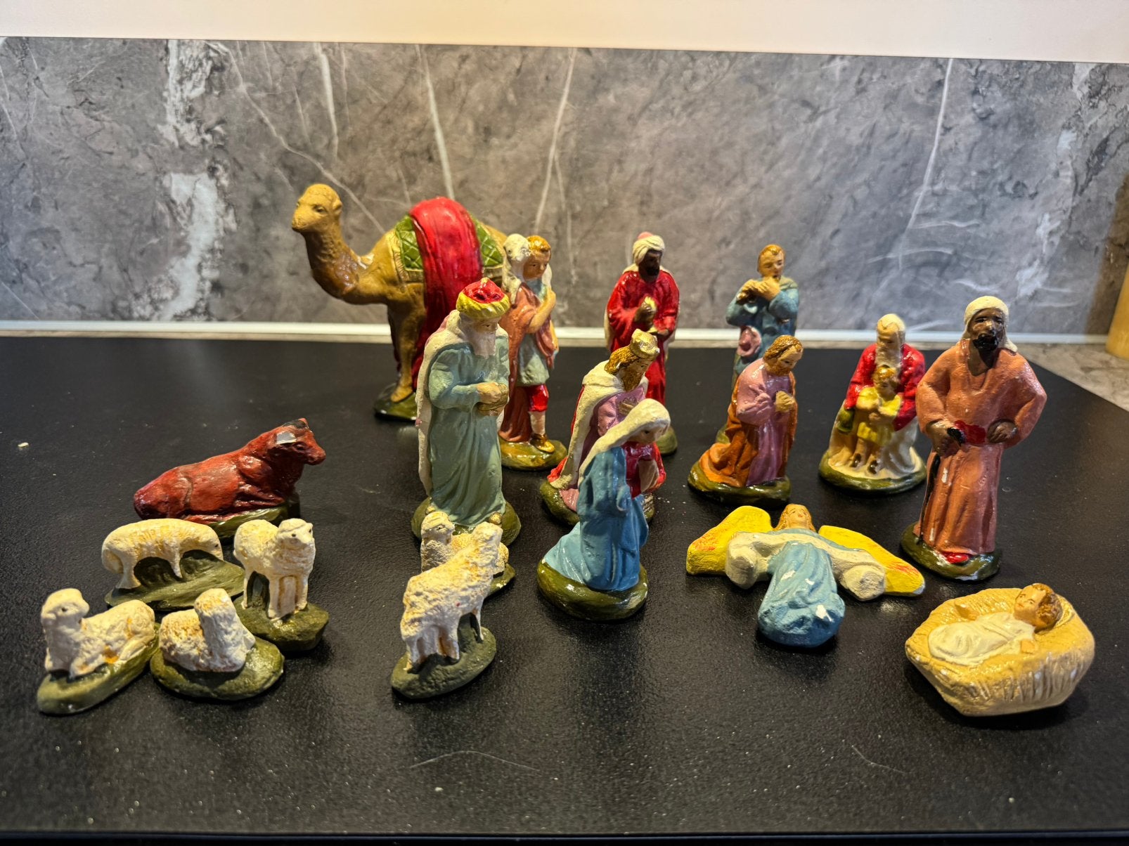 Oude kerst figuren gips, Diversen, Ophalen of Verzenden, Zo goed als nieuw