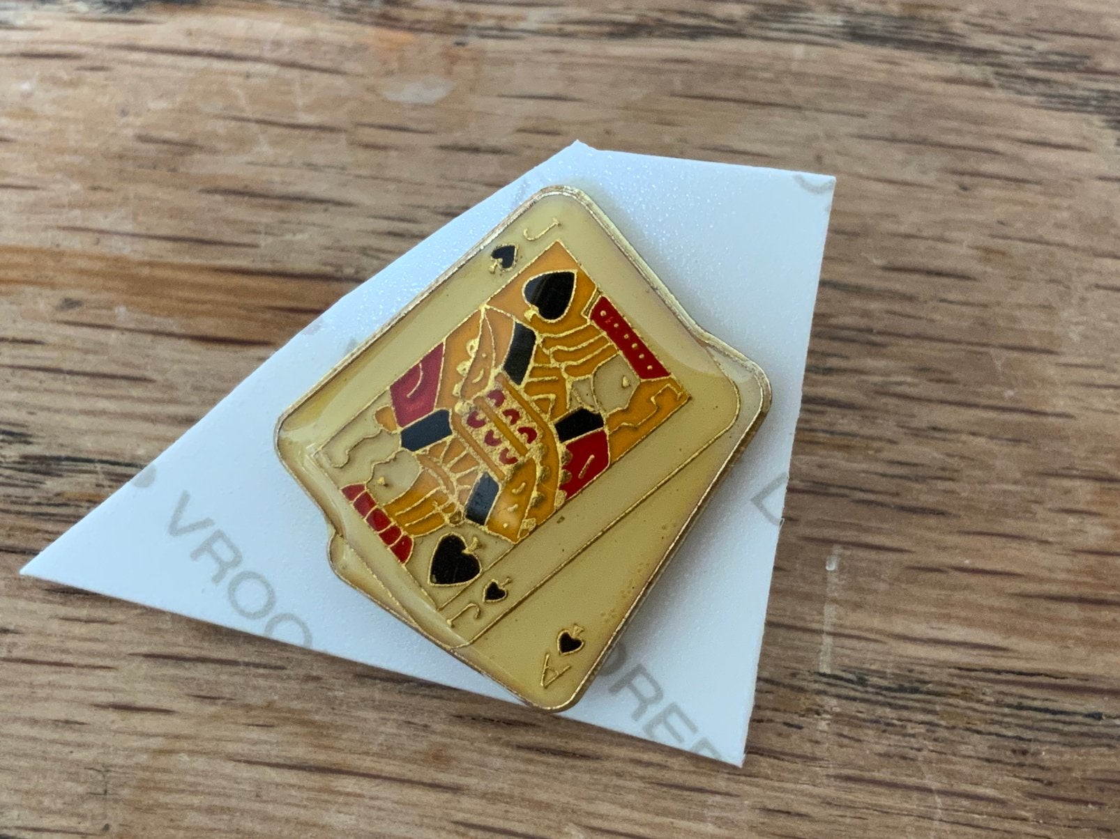 Vintage Black Jack 21 Aas Koning Speld Pin, Verzamelen, Ophalen of Verzenden, Zo goed als nieuw