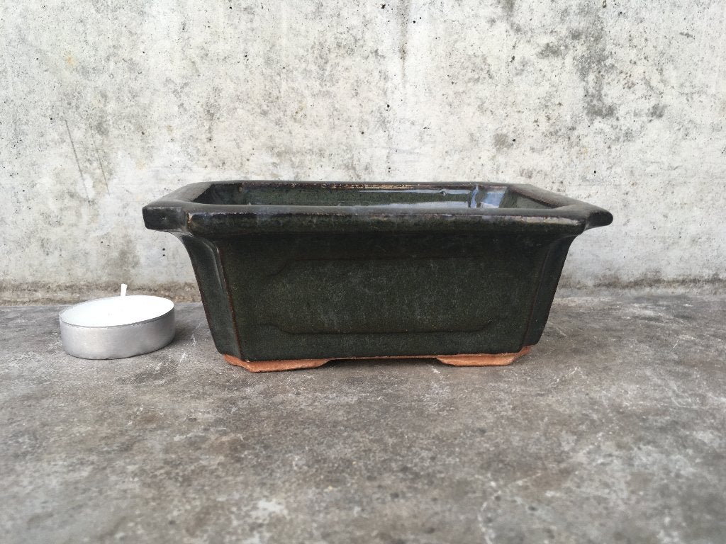 Bonsai schaal 14x10x5,5cm ****, Tuin en Terras, Ophalen of Verzenden, Zo goed als nieuw, Overige vormen, Aardewerk