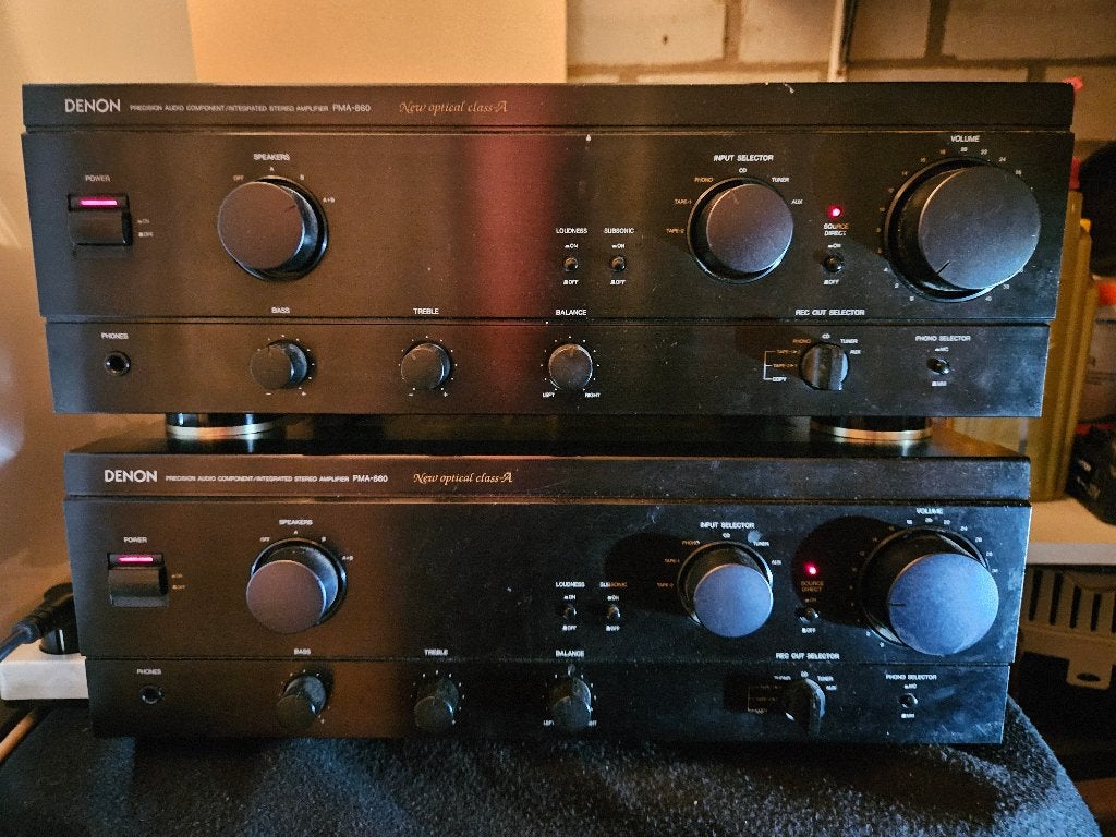 te koop 2 denon versterkers, Ophalen, Gebruikt, Denon, 60 tot 120 watt