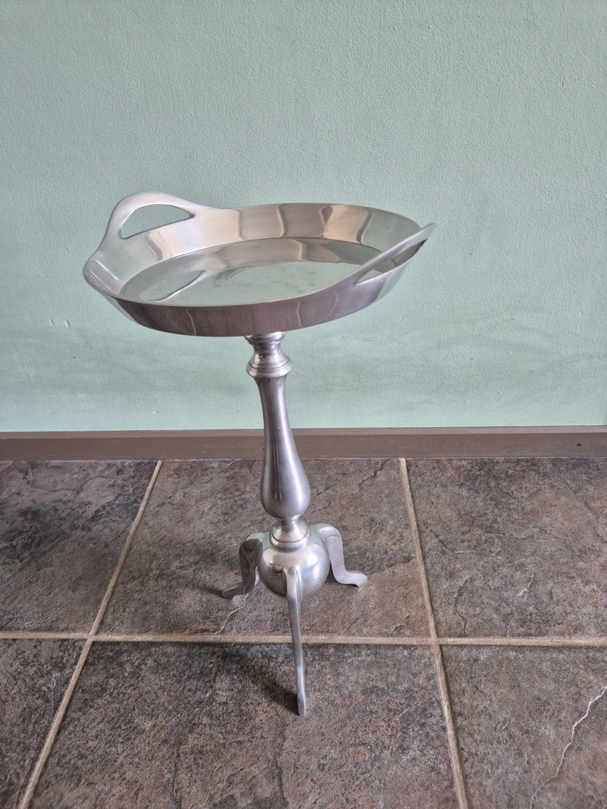 Riviera Maison Aluminium Bijzettafel/Plantentafel, Ophalen, Gebruikt, Metaal of Aluminium, Rond
