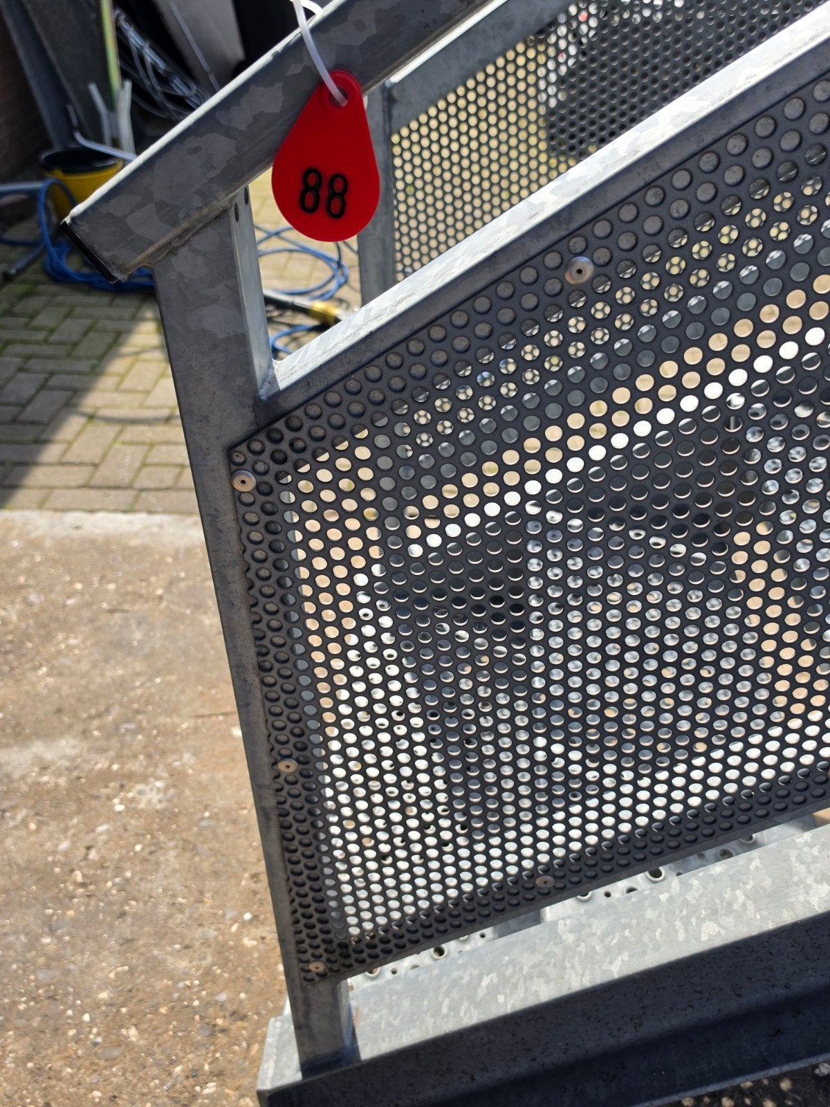 Stalen trapet bordes gegalv hoog 3,7mtr nor088, Ophalen, Minder dan 2 meter